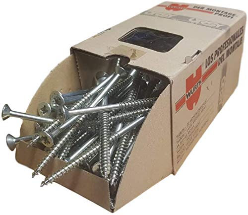 Vite per legno 6 x 100 WÜRTH testa a croce filettatura parziale zincato tasselli (25 pezzi)