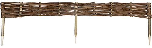 MC.Sammler Panneau en Saule tressé Palissades en Bois 16 Dimensions Hauteur: 10 cm Longueur: 120 cm clôture de Jardin 1 pièce