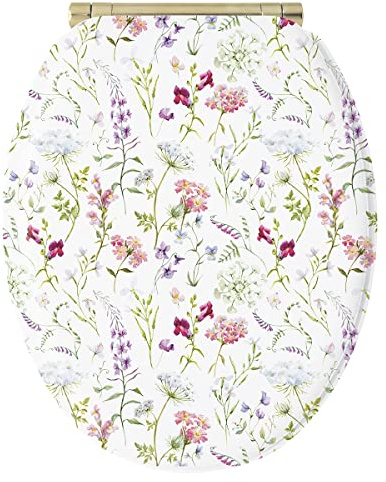 abattant wc multicouleur bois - flore 711482 - gelco
