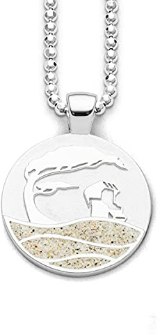 DUR Schmuck Anhänger Strandwellen STRANDSAND LOGO Silber 925/- rhodiniert (P3960)