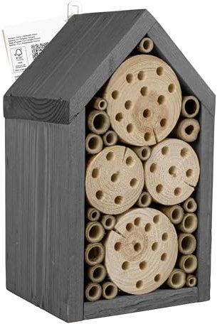 Windhager Insektenhotel Residence | aus Holz und Bambus | Insektenhaus zum Aufhängen, für nützliche Insekten wie Wildbienen und Schlupfwespen, Nisthilfe für Insekten | langlebig