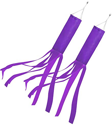 stidsds 2er-Pack einfarbige Windsack-Flagge (lila)