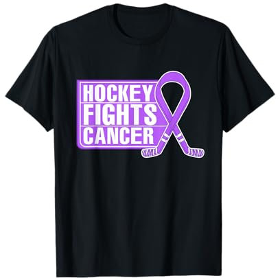 Unterstützung von Familienmitgliedern: Hockey bekämpft das Krebsbewusstsein T-Shirt