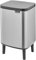 Brabantia - Bo Waste Bin Hi 7L with Soft Close Lid, Removable Inner Bucket, and Transport Grip – Ideal for Bathroom, Bedroom, and Home Office – Matt Steel Fingerprint Proof