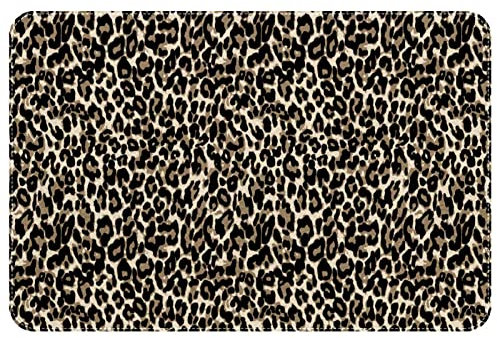 WOSHJIUK klassischer Leo-Print Teppich,Fußmatte,20x31 Zoll Türteppiche für Wohnzimmer,Bodenmatte,Schlafzimmerteppich