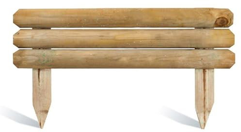 La zappa Bordura per aiuole in legno in pino naturale per recinzioni giardino e terrazzo 55 cm