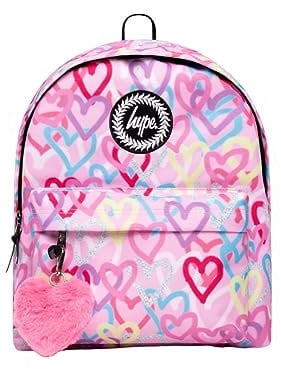 hype PINK Graffiti Hearts Rucksack, Rosa/Multi, Einheitsgröße