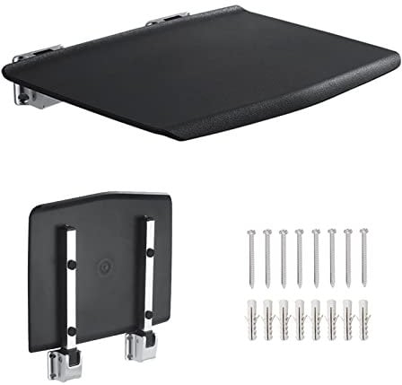 Duschklappsitz Wandmontage, Klappsitz Dusche, Belastbar 200kg, Schwarz Duschklappsitz Klappsitz, für Senioren