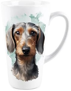 Purely Home Taza de café con texto en inglés /''Dachshund/'', diseño de perro salchicha,LLG11959-1
