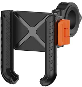 FONGKE E Scooter Handyhalterung, Fahrrad Handyhalterung, Anti Shake Mobile Halterung, E Scooter Zubehör, Universal Handyhalter Motorrad mit 360° Drehbar, Einhandbedienung…