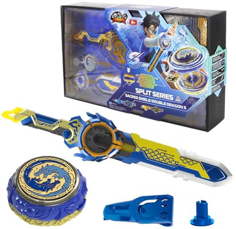 INFINITY NADO Toupie Split Series - Sacred Shield Double Dragon S, Nado Jouet Enfant 5 6 7 8 9 10 11 12 Ans Garcon Fille