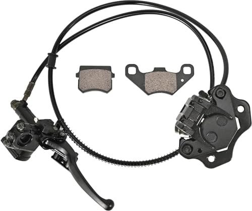 Trkimal Rear Hand Hydraulic Disc Brake Master Cylinder Caliper Assembly with Brake Pads for Chinese ATV Quad TaoTao Sunl Roketa NST Cool sport 50cc 70cc 90cc 110cc 125cc