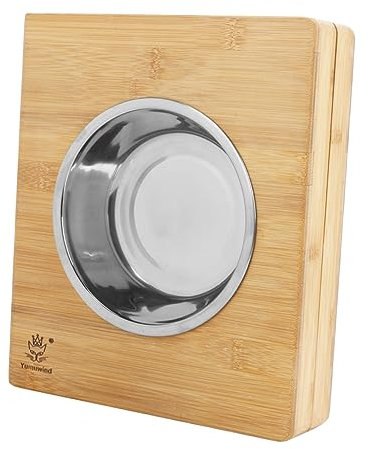 YARNOW Soporte De Acero Inoxidable 2 Cuencos Diseño Plegable Perros y Gatos Comedero Duradero