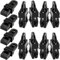 KEWAYO 12Pcs Tarp Clip Clamp, Hochleistungs Plane Clips Set Sofortige Markisenklemme für Zelte Tarp Caravan Garden Shade Stoff Boot Abdeckung, Schwarz