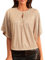 GRACE KARIN Women's Sequin Top Round Neck Long Sleeve Glitter Party Top Champagne Gold 2XL