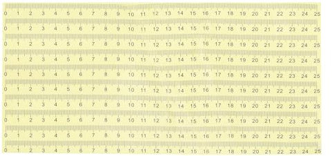 PATIKIL Adhesive Ruler, 10 Pack 25cm Backed Tape Measure Tape Sticker Tape Waterproof for Workbench Sewing Saw Drafting Table,Transparent Background Black Text