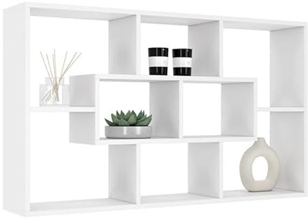 IDMarket - Wandregal Colette mit 8 Fächern, weiß