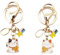 QEQSHQO 2 Pièces Chat Porte-Bonheur, Pendentif Porte-Bonheur Chat, Maneki Neko Style Japonais, Porte Bonheur Japonais, Porte Clef Kawaii, pour Sacs à Main, Cadeaux (style aléatoire)