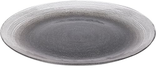 Home & Styling Flacher Teller aus Glas LAKRIS, Ø 32 cm