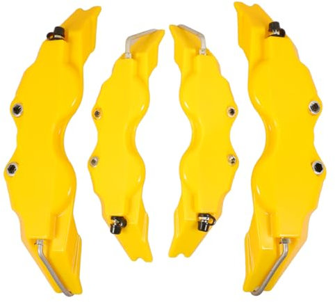 SEWOART Brake Caliper Cover Kit 3D Design Yellow Rear Front Wheel Hub Covers for Car Caliper Paint
