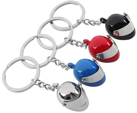 OFFSCH 4stücke Motorradhelm-schlüsselanhänger Aus Zinklegierung Taschenanhänger Mit Exquisitem Design Schlüsselanhänger Für Handtaschen Und Rucksäcke
