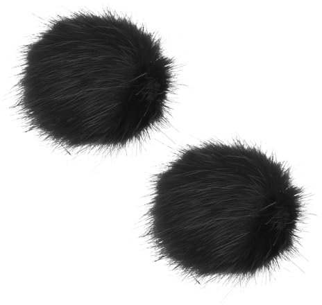 Create idea 2-teiliges Lavalier-Mikrofon Winddichte Plüsch-Abdeckung Mikrofon-Abdeckung 2 Plüsch-Abdeckungsclips Kompatibel mit Rode Wireless Pro GO II Kabellosem Mikrofonsystem Kurzhaar-Stil