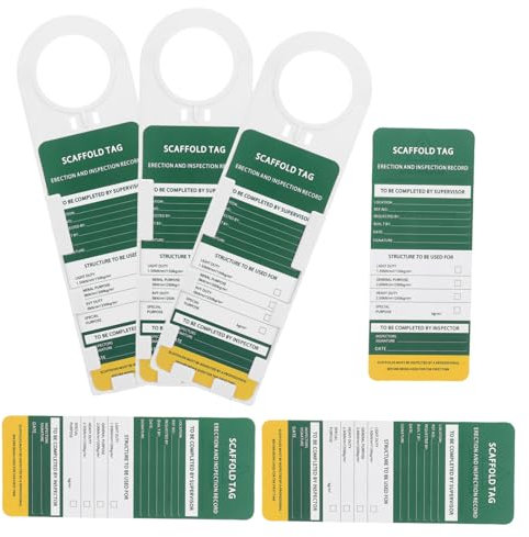 ELAYARD 1set Weatherproof Ladder Inspection Tags Safety Equipment Kit Holders Condition Tags for Safety Management Industrial Environments