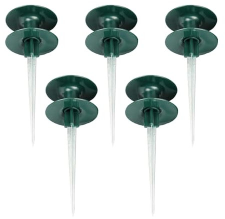 Schlauchführung Gartenschlauch,mit Erdspieß, Zinklegierung, Schlauch Umlenkrolle für den Schutz vonWasserschläuchen für Gartenarbeit Langlebig und Vermeidet Verwicklungen (5 pc, Grün)