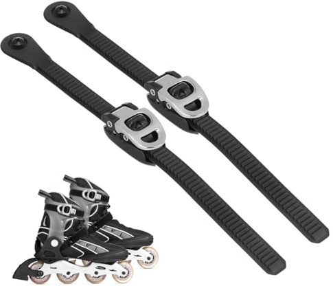 Angoily Rollschuh Riemen mit Feinverstellbarer Schnalle, 4 Stück Ersatzgurt | Verstellbares Schnallenband für Rollschuhe, Skate Schuhe, Schlittschuhe und Hockeyschuhe, für Rollschuhe Und Inline Skates