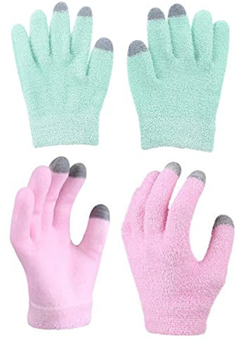MUCKLILY 2paare Handpflegehandschuhe Aus Gel Mit Ätherischen Ölen Für Feuchtigkeitsabdeckung Und Schönheitspflege Für Trockene Und Rissige Hände Multifunktional Und Bequem