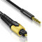 192KHz DAC Optical to 3.5mm Converter,Optical Audio Cable to AUX Cable Adapter,Digital to Analog Audio Converter for HDTV PS4 DVD Set-top Boxes (Unidirectional from O-ptical to AUX Only)