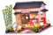 IMIKEYA 1 Ensemble Maison Chinoise DIY de Maison de Jardin à Assembler Éducatif pour Décoration de Bureau et Intérieur pour Fêtes Thématiques
