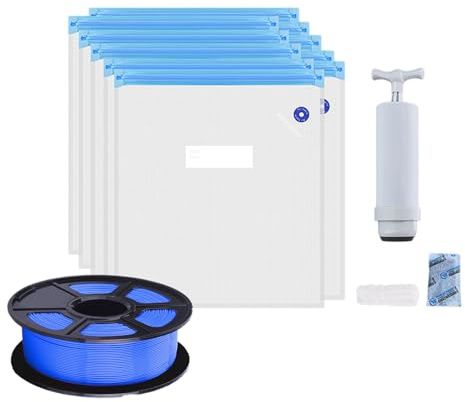 Tasche mit Filament, leer, Aufbewahrungstasche | Luftdichter Schutzbehälter, Handpumpe mit Dichtungsclip, feuchtigkeitsbeständiger Deckel, verschließbarer Organizer für D-Filamente, Vacuum Seal Bag