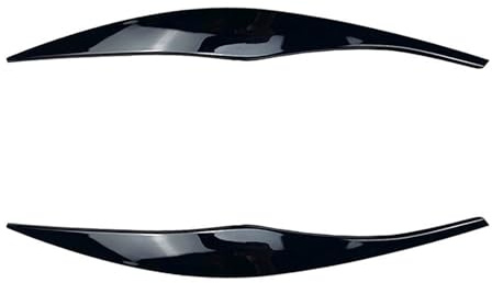 Eyelids Frame Light Cover Trim Sticker 2 Stück Auto-Scheinwerfer-Lampen-Augenbrauen-Abdeckungs-Ordnungs-Aufkleber passend für BMW 3er E90 E91 320i 330i Auto-Augenlider ABS Carbon(Glossy Black)