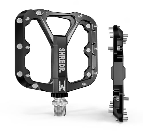 Shredr. Flat 2.0 Pedale für MTB | Superleichte Flatpedals fürs Mountainbike | In 2 Größen und 9 Farben | inkl. schwarzen Reflektoren