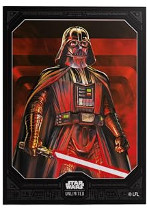 Gamegenic, Star Wars: Unlimited Premium Art Sleeves – Darth Vader Unstopp. | 60 Art Hüllen + 2 klare Hüllen pro Packung, Hüllengröße: 66 x 92 mm, Kartengröße bis zu 64 x 90 mm, Sleeve Code: Gray