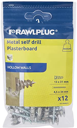 Rawlplug 07 115 Metal Selfdrill Plasterboard Fixing (12 pieces)