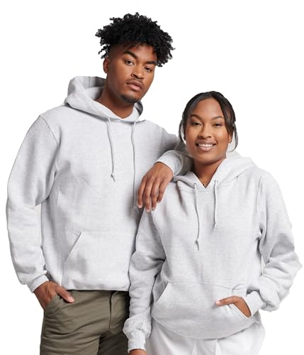Russell Athletic Men's Dri Power Hooded Pullover Sweatshirt, Ash, Large