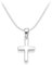 Heather Needham Children's Sterling Silver Cross Necklace on 16 Silver chain - Gift Boxed - Size: 11mm x 15mm. 8155/16