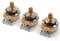 Lot of 3 (3X) CTS 450G Series 250K Vintage-style Short Split Shaft Audio Taper Potentiometers