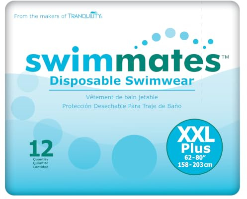 Swimmates Disposable Adult Swim Diapers, 2XL, 48 Ct Case