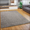 Paco Home Teppich Wohnzimmer Schlafzimmer Hochflor Shaggy Flokati Optik Einfarbiges Design Weich Flauschig Moderne Deko, Grösse:190x280 cm, Farbe:Grau