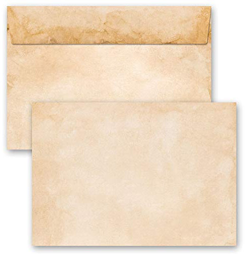 25 Briefumschläge VINTAGE Antik & History DIN C6 (162x114 mm) | Paper-Media