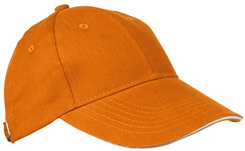 Baumwoll-Basecap 6 Panel heavy-brushed Cotton / Farbe: orange