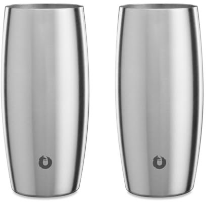 Snowfox Insulated Stainless Steel Beer Glass, Stainless