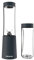 DETOXIMIX - Mini Blender Compact 150W 280ml - Smoothie Milk-shake Jus Fruits ou Légumes - 2 Bouteilles Gourdes avec Couvercle de Voyage + Livret de Recettes Inclus - Plastique sans BPA 4 Lames - Gris