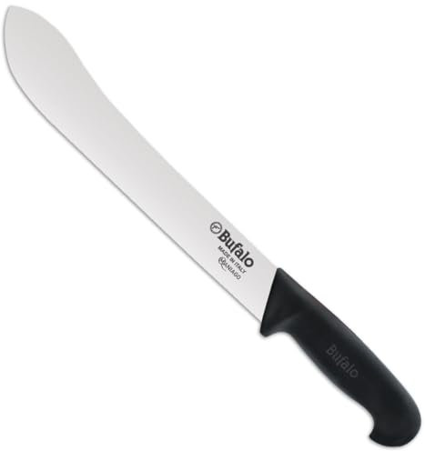 Coltello Scimitarra Lama 30 cm Bufalo Macello S116/30 Manico Nero