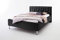 Supply24 since 2004 Luxus Designer Polsterbett Rimini mit Swarovski® Kristallen Glitzer Leder Bett SCHWARZ Lederbett Bling Bling Doppelbett Jugendbett Bettgestell günstig (160 x 200 cm)