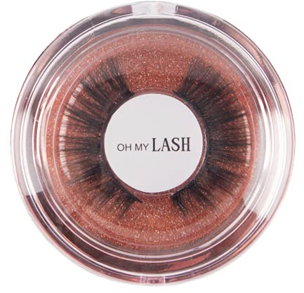 OH MY LASH Ciglia finte nere in finto visone, in oro rosa, riutilizzabili, individuali, Girl Power