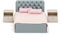 Lundby Schlafzimmer Puppenhaus - Möbelset 6-teilig - Puppenhauszubehör - Möbel - Schlafzimmerset - Doppelbett - Bett - Bettwäsche - Zubehör - ab 3 Jahre - Minipuppen 1:18